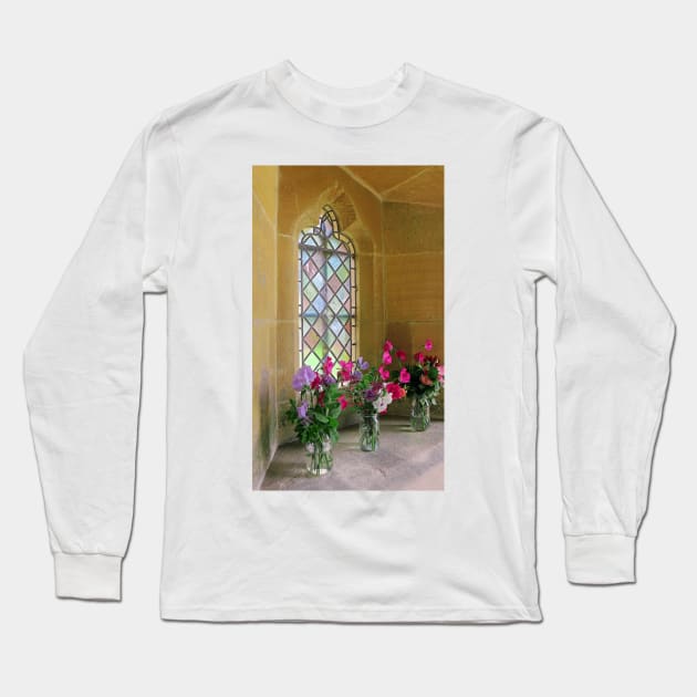 Colorful flower arrangement Long Sleeve T-Shirt by pinkal